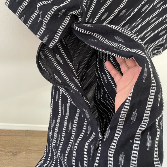 NWT MNG Geometric Aztec Print Black & White Boho Southwestern Mini Dress Sz 6 - Picture 5 of 8